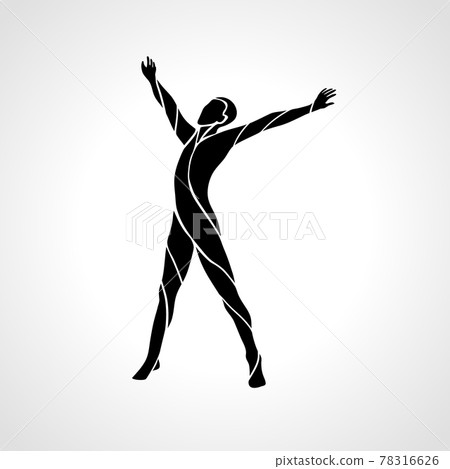 Awakening Arm raised man silhouette vector illustration Awakening Arm raised man silhouette vector illustration 78316626