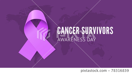 Cancer Survivors Awareness Day Banner Vector - Stock Illustration 