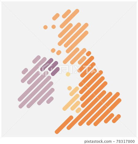 Simplicity modern abstract geometry United Kingdom map. 78317800