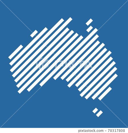 Simplicity modern abstract geometry Austalia map. 78317808