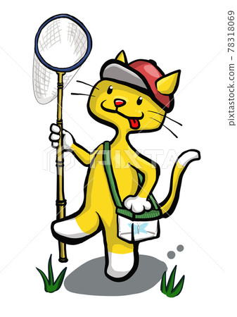 Cats going to catch insects 78318069