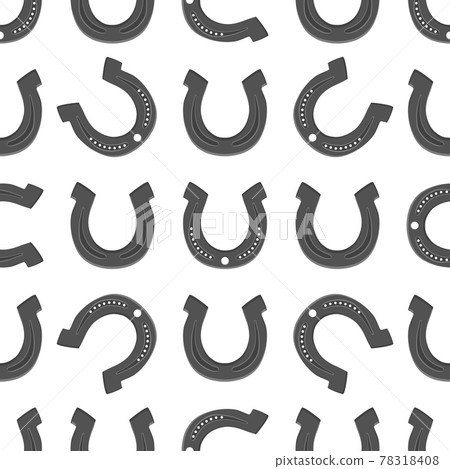Illustration on theme Irish holiday St Patrick day, seamless horseshoes Illustration on theme Irish holiday St Patrick day, seamless horseshoes 78318408