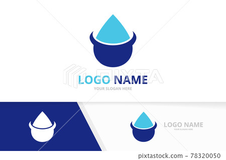 Water drop logo combination. Waterdrop logotype design template. Water drop logo combination. Waterdrop logotype design template. 78320050