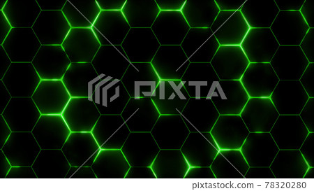 3D rendering of abstract futuristic hexagonal mesh with light effects 3D rendering of abstract futuristic hexagonal mesh with light effects 78320280