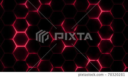 3D rendering of abstract futuristic hexagonal mesh with light effects 3D rendering of abstract futuristic hexagonal mesh with light effects 78320281