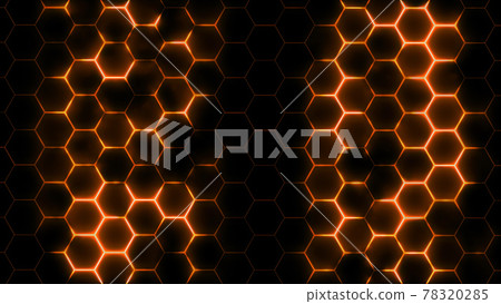 3D rendering of abstract futuristic hexagonal mesh with light effects 3D rendering of abstract futuristic hexagonal mesh with light effects 78320285