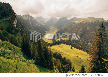 Beautiful landscape which you can experience in the alps in Switzerland 78320329