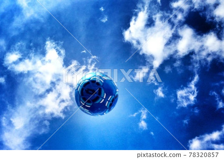 Soccer ball with sky 78320857