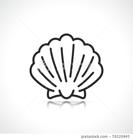 scallop or sea shell icon scallop or sea shell icon 78320945