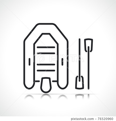 inflatable boat thin line icon inflatable boat thin line icon 78320960