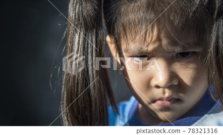 serious eyes of asian girl in feeling emotion serious eyes of asian girl in feeling emotion 78321316