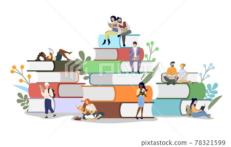 Book festival concept vector flat style design illustration Book festival concept vector flat style design illustration 78321599