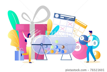 Bingo prize draw concept vector flat style design illustration Bingo prize draw concept vector flat style design illustration 78321601