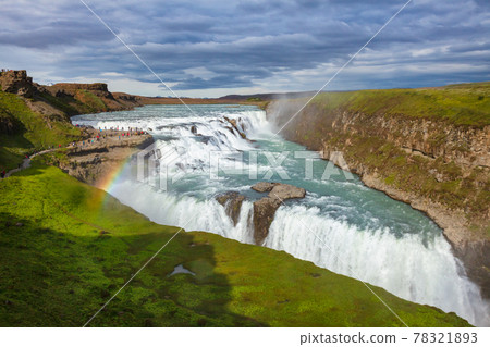 Gullfoss waterfall Hvita river Southwest Iceland Scandinavia Gullfoss waterfall Hvita river Southwest Iceland Scandinavia 78321893