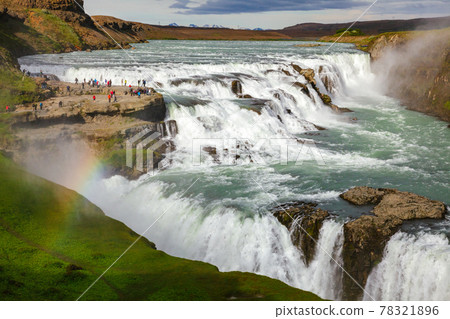 Gullfoss waterfall Hvita river Southwest Iceland Scandinavia Gullfoss waterfall Hvita river Southwest Iceland Scandinavia 78321896
