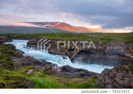 Skjalfandafljot river near Godafoss waterfall Northeastern Iceland Scandinavia 78321915