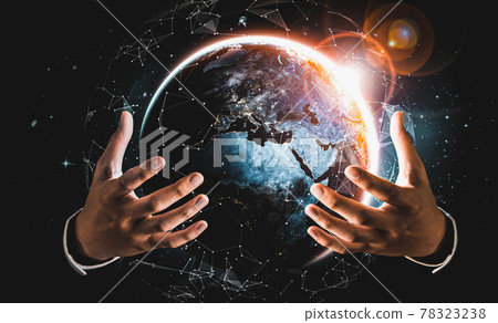 Global network connection covering earth with link of innovative perception Global network connection covering earth with link of innovative perception 78323238