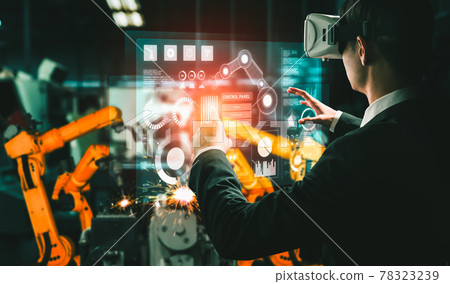 Advanced robot arm system for digital industry and factory robotic technology Advanced robot arm system for digital industry and factory robotic technology 78323239