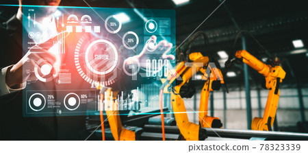 Advanced robot arm system for digital industry and factory robotic technology Advanced robot arm system for digital industry and factory robotic technology 78323339