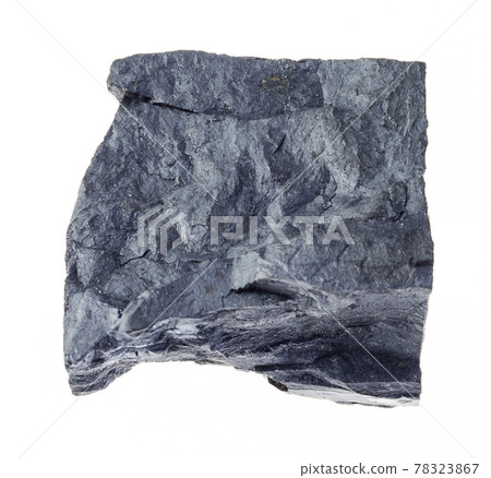 raw carbonaceous shale stone on white raw carbonaceous shale stone on white 78323867