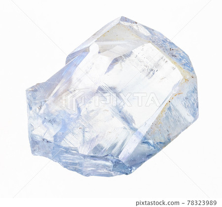 raw crystal of celestine (celestite) on white raw crystal of celestine (celestite) on white 78323989