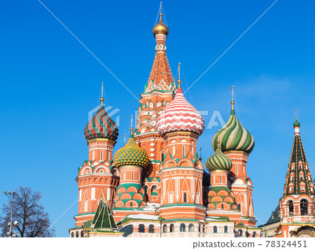 Pokrovsky Orthodox Cathedral in Moscow city Pokrovsky Orthodox Cathedral in Moscow city 78324451