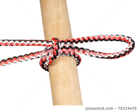 another side of Singly slipped reef knot on rope 78324476
