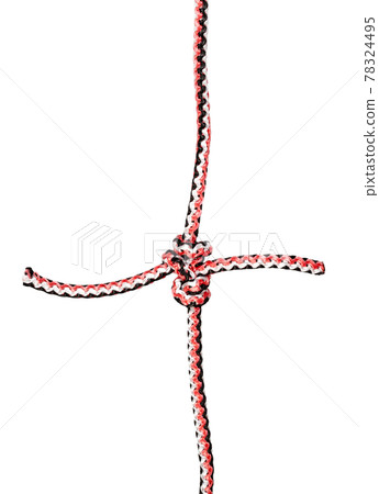 another side of barrel knot (blood knot) on rope 78324495