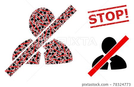 Blacklisted Clerk Mosaic of Blacklisted Clerk Items and Textured Stop! Seal Stamp Blacklisted Clerk Mosaic of Blacklisted Clerk Items and Textured Stop! Seal Stamp 78324773