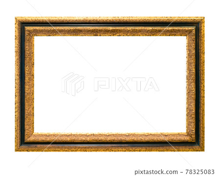 wide gold and black carved wood picture frame wide gold and black carved wood picture frame 78325083