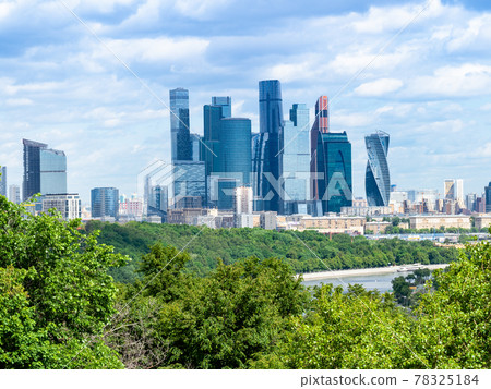 towers of Moscow-city district on Moskva riverbank towers of Moscow-city district on Moskva riverbank 78325184