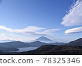 Mt. Fuji lake blue sky 78325346