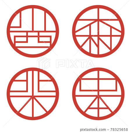 圓形印章的示例插圖 圓形印章的示例插圖 78325658