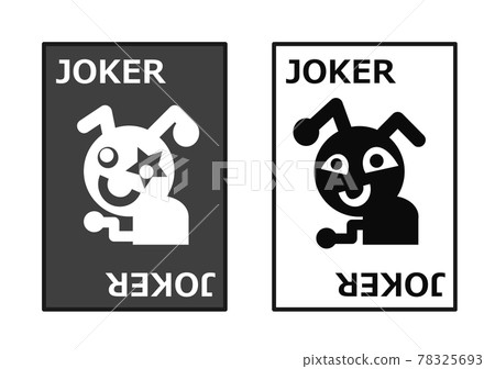 Two types of joker illustrations of playing cards 78325693