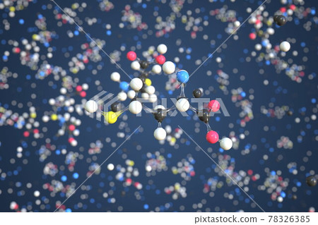 Homocysteine molecule, conceptual molecular model. Chemical 3d rendering Homocysteine molecule, conceptual molecular model. Chemical 3d rendering 78326385