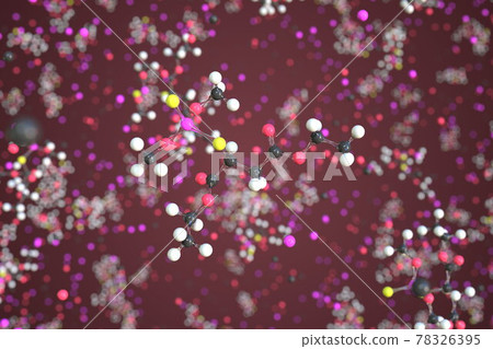 Molecule of malathion, conceptual molecular model. Scientific 3d rendering Molecule of malathion, conceptual molecular model. Scientific 3d rendering 78326395