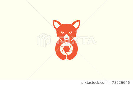 cute animal fox with camera logo symbol icon vector graphic design illustration 78326646