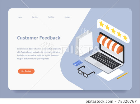 Customer Feedback Landing Page Concept Customer Feedback Landing Page Concept 78326767