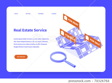 Real Estate Landing Page Concept Real Estate Landing Page Concept 78326768