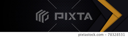 Black banner. Dark carbon fiber texture. Black metal texture steel background. Web design template. 78328531