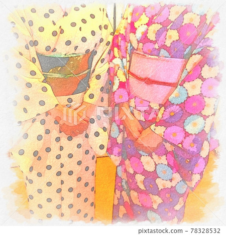Komon kimono 78328532