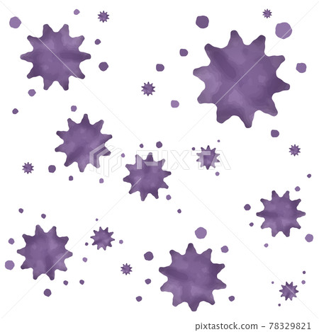 Illustration material of floating virus (watercolor style, with vector, with transparency) Illustration material of floating virus (watercolor style, with vector, with transparency) 78329821