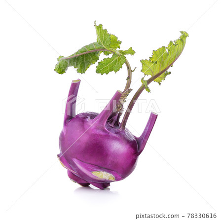 Purple kohlrabi isolated on white Purple kohlrabi isolated on white 78330616