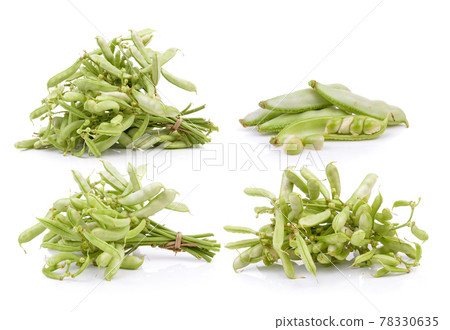 Green beans isolated on a white Green beans isolated on a white 78330635