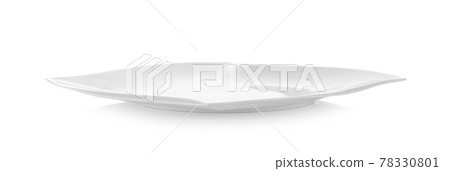 modern ceramic white plate on white 78330801