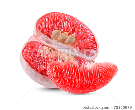 Grapefruit piece on white background Grapefruit piece on white background 78330979