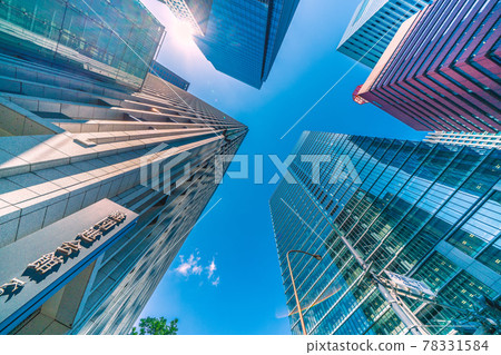 Tokyo cityscape of Japan Keidanren Kaikan with C2b entrance to Otemachi station 78331584