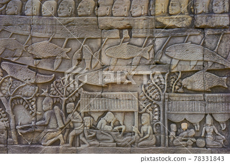 柬埔寨巴戎吳哥城高棉微笑 78331843