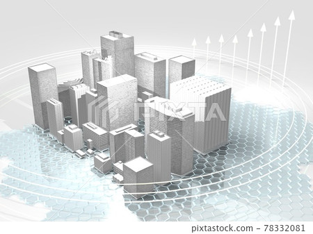 Buildings, cities, cityscapes, IT technology, progress, economy, monochromatic, simple image (3DCG) Buildings, cities, cityscapes, IT technology, progress, economy, monochromatic, simple image (3DCG) 78332081