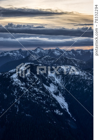 Aerial View from Airplane of Canadian Mountain Landscape 78332294